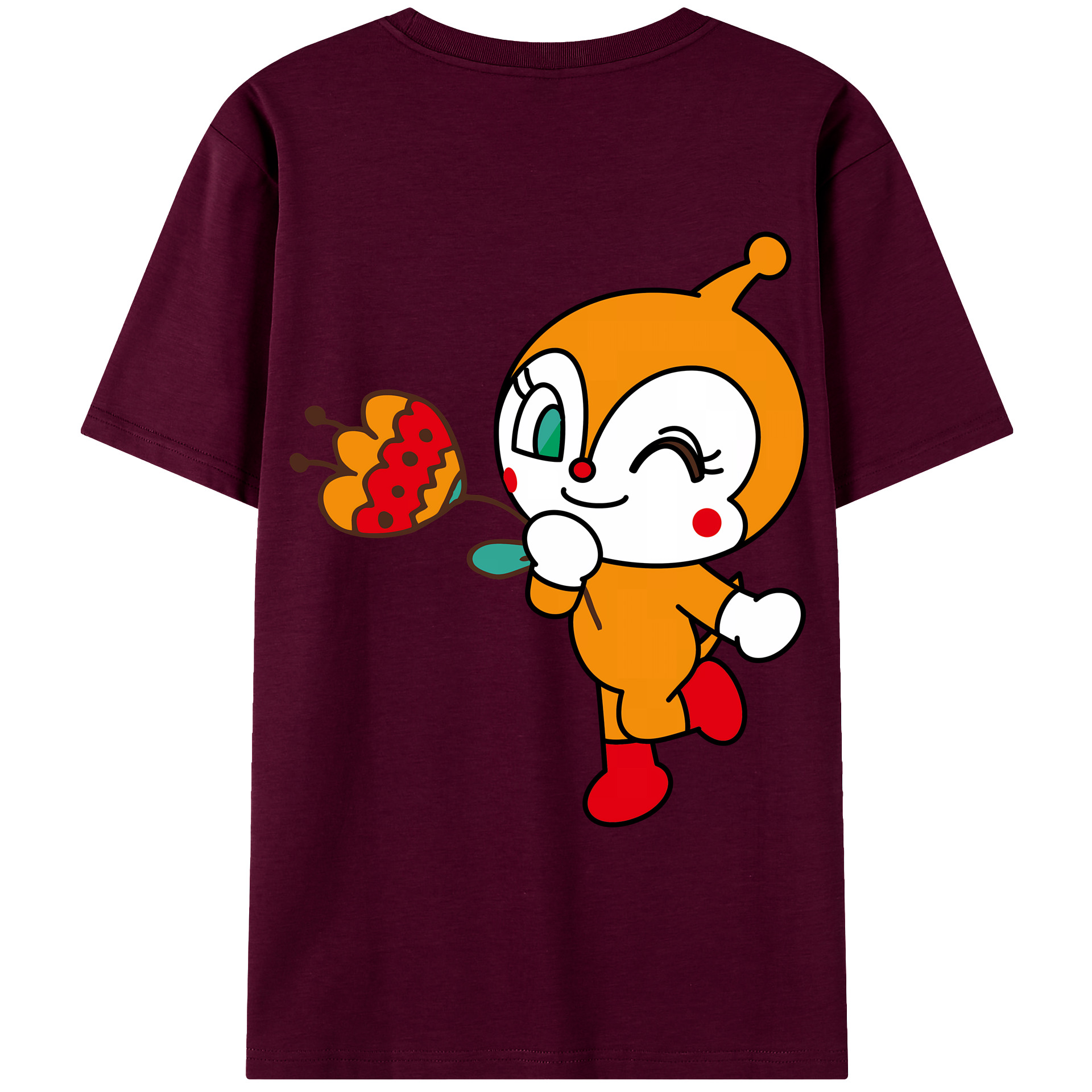 （画像用） アンパンマン Anpanman レディース半袖Tシャツ(バックプリント)